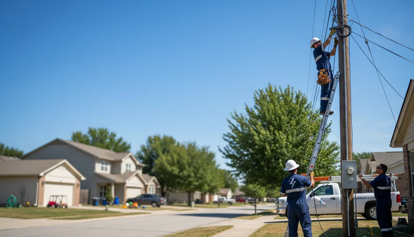 Residential electrician providing installation services in Ratliff City, OK